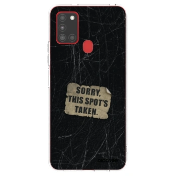 Picasee átlátszó szilikon tok az alábbi mobiltelefonokra Samsung Galaxy A21s - SORRY
