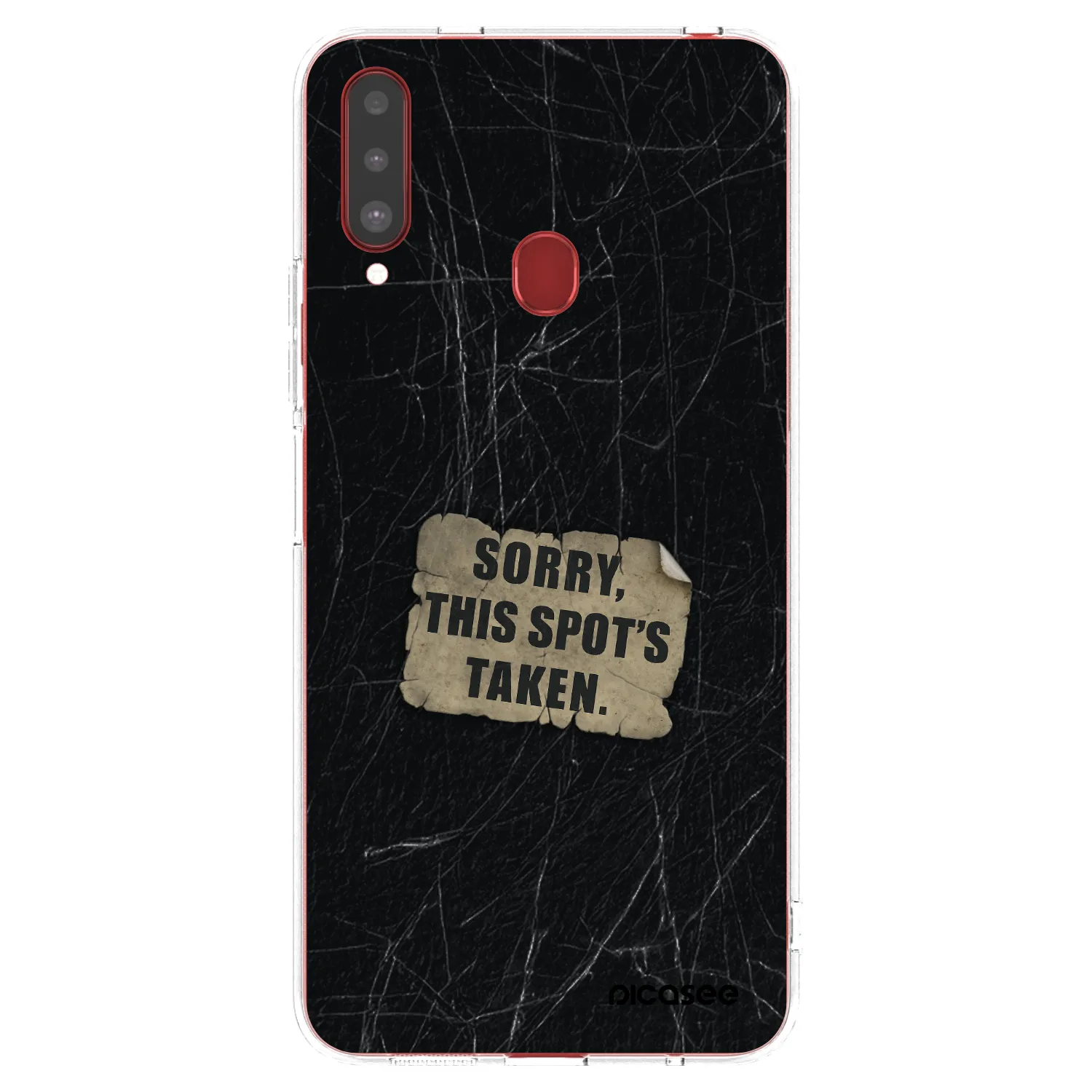 Picasee átlátszó szilikon tok az alábbi mobiltelefonokra Samsung Galaxy A20s - SORRY