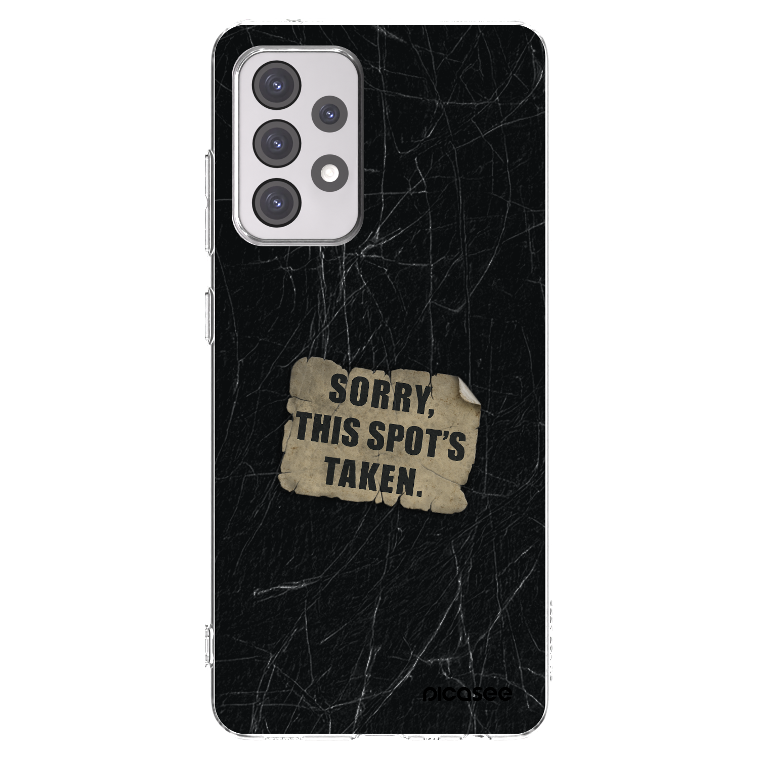 Picasee átlátszó szilikon tok az alábbi mobiltelefonokra Samsung Galaxy A52 5G A525F - SORRY