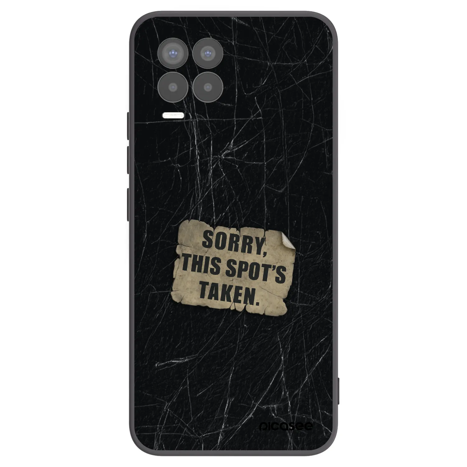 Picasee fekete szilikon tok az alábbi mobiltelefonokra Realme 8 4G - SORRY