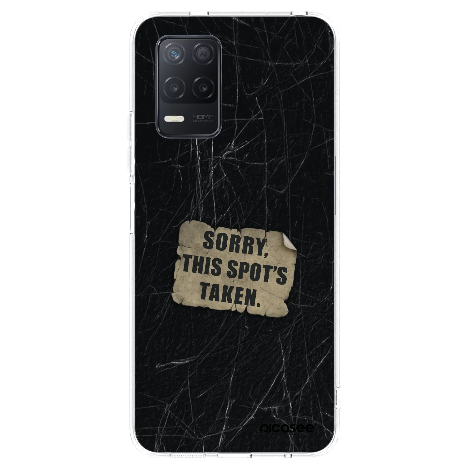 Picasee átlátszó szilikon tok az alábbi mobiltelefonokra Realme 8 5G - SORRY