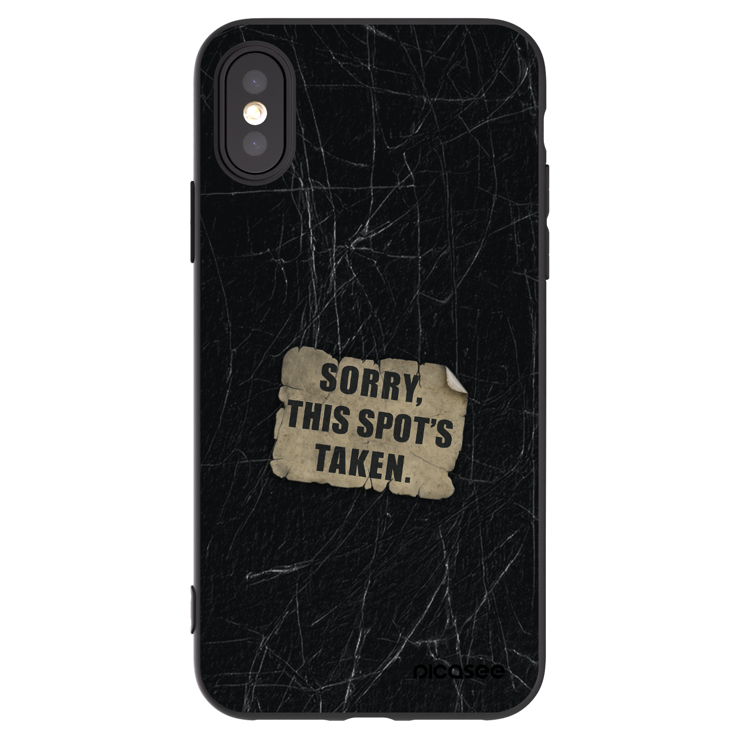 Picasee fekete szilikon tok az alábbi mobiltelefonokra Apple iPhone X/XS - SORRY