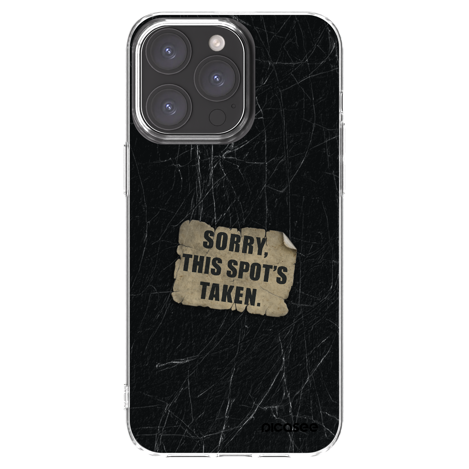 Picasee átlátszó szilikon tok az alábbi mobiltelefonokra Apple iPhone 15 Pro Max - SORRY