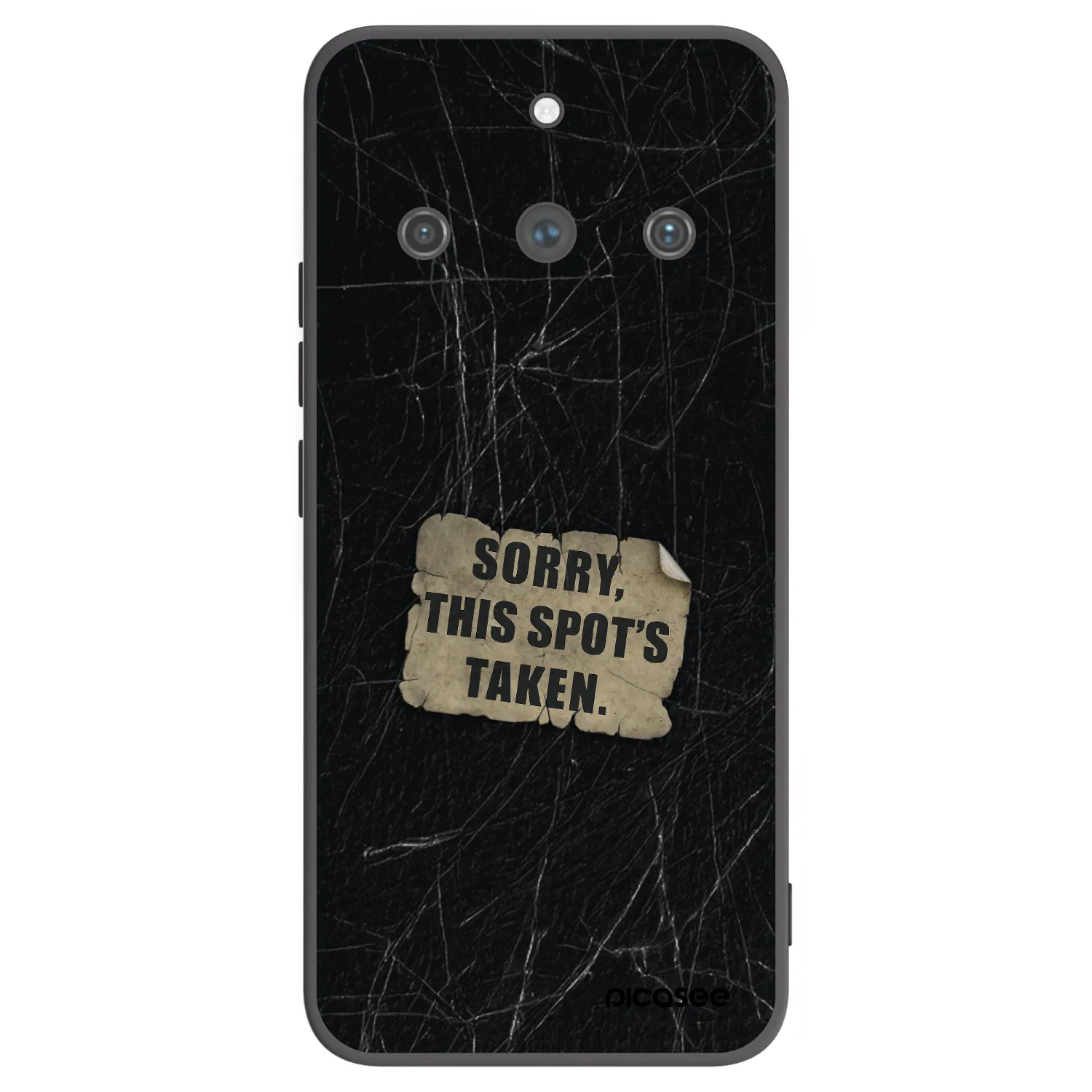 Picasee fekete szilikon tok az alábbi mobiltelefonokra Realme 11 Pro+ - SORRY
