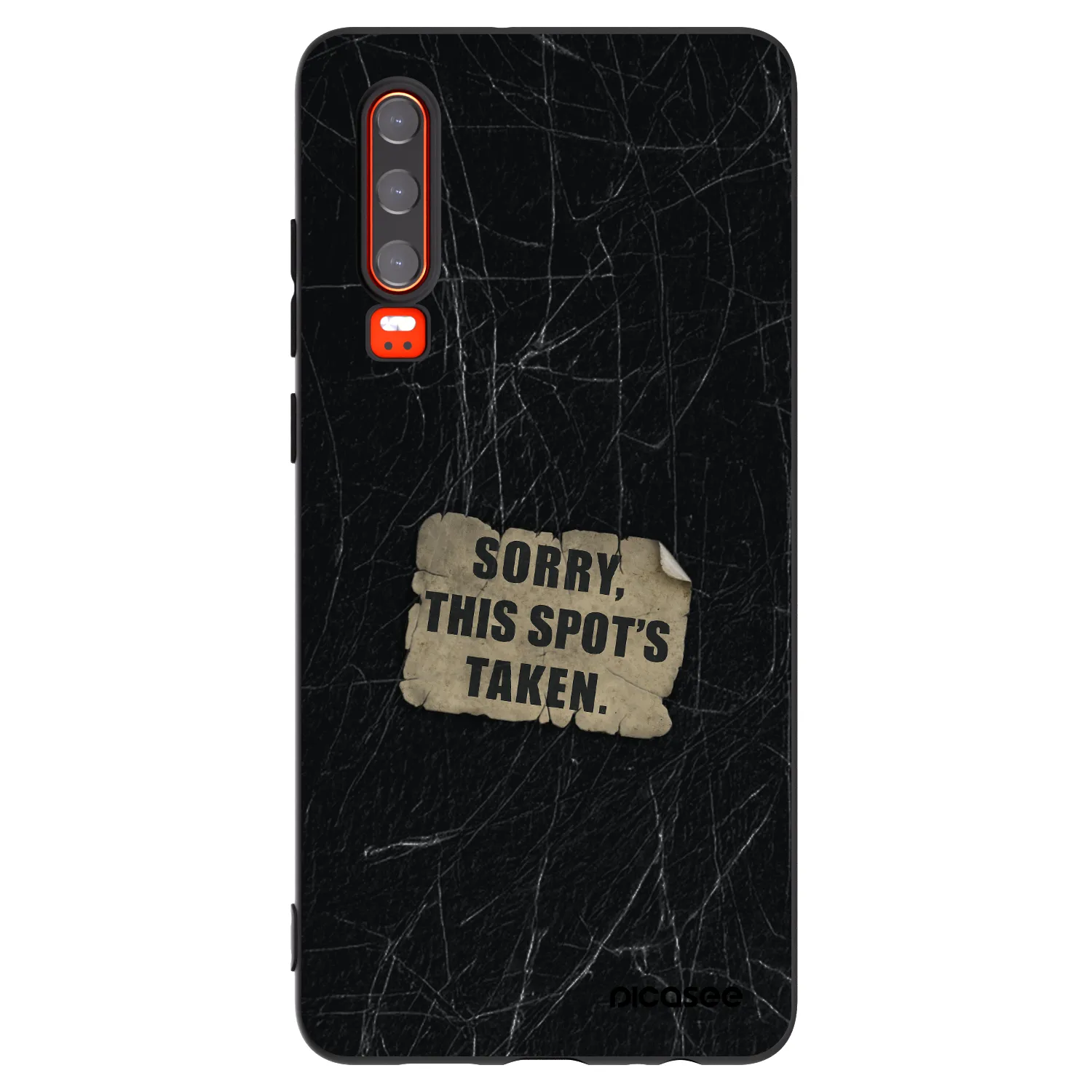 Picasee fekete szilikon tok az alábbi mobiltelefonokra Huawei P30 - SORRY
