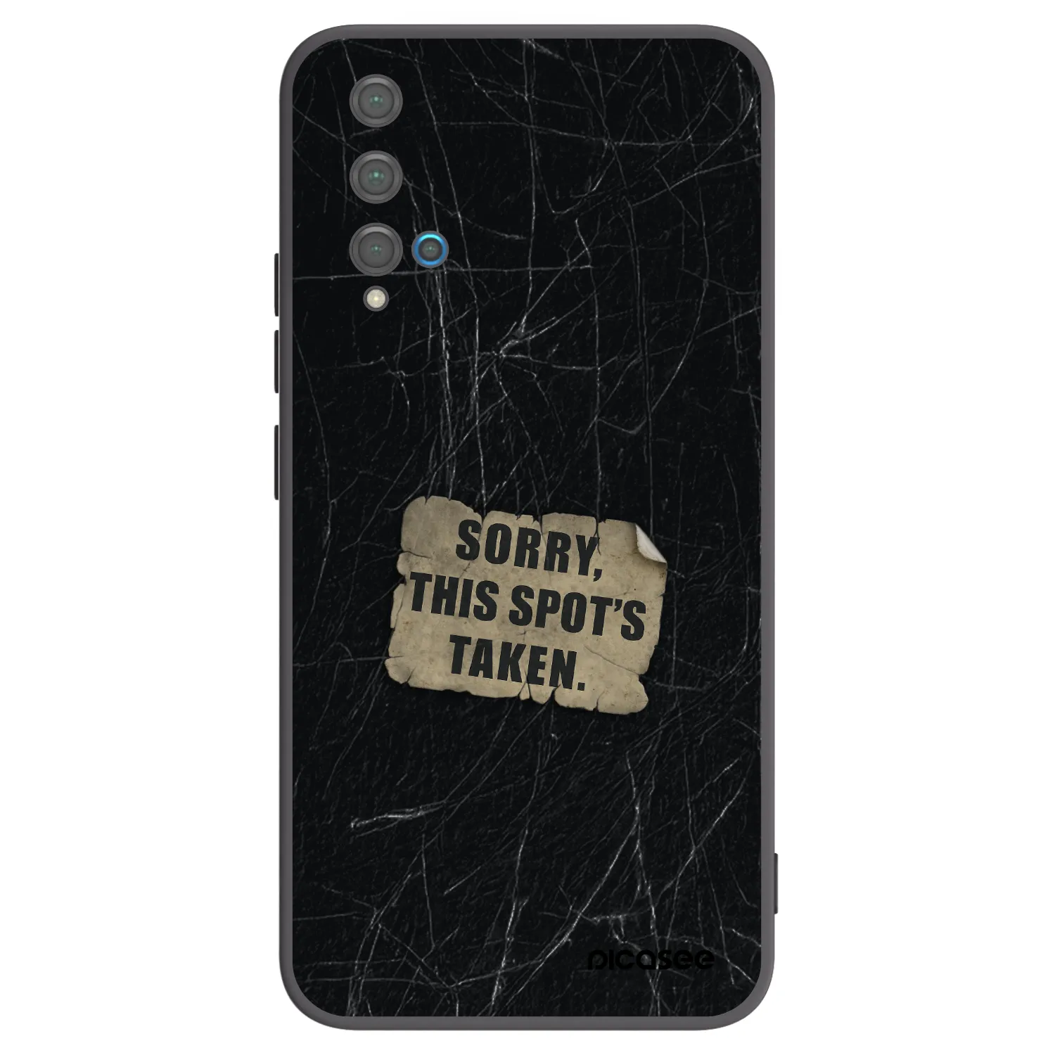 Picasee fekete szilikon tok az alábbi mobiltelefonokra Huawei Nova 5T - SORRY