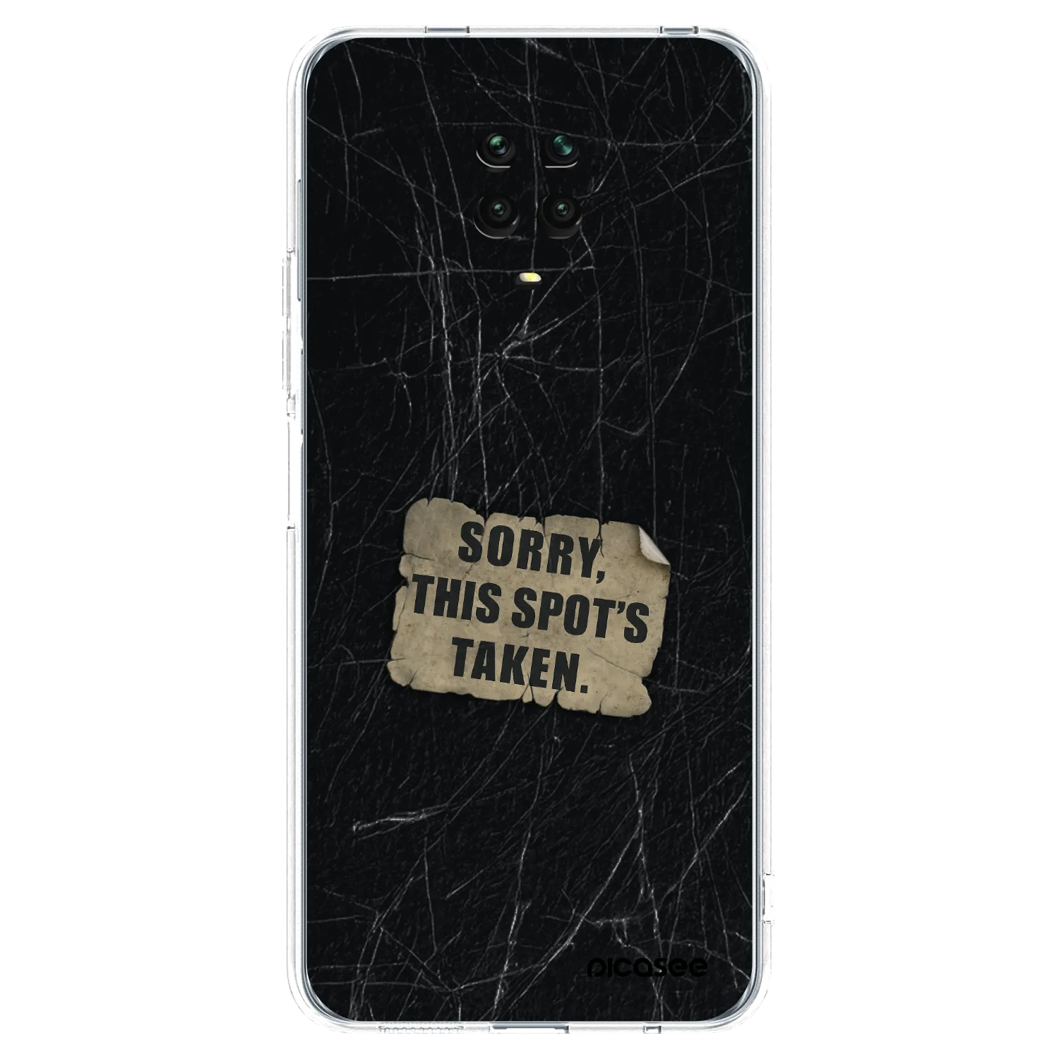 Picasee átlátszó szilikon tok az alábbi mobiltelefonokra Xiaomi Redmi Note 9 Pro - SORRY