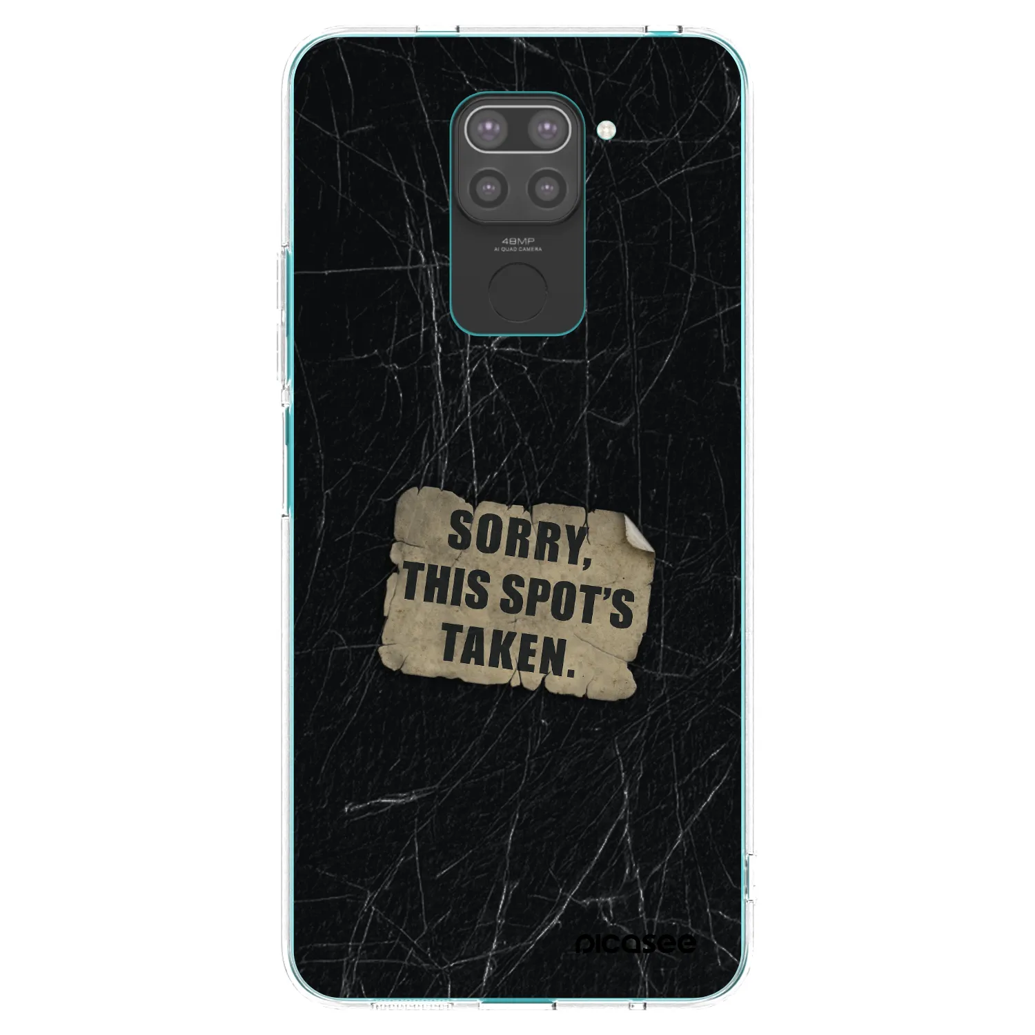 Picasee fekete szilikon tok az alábbi mobiltelefonokra Xiaomi Redmi Note 9 - SORRY