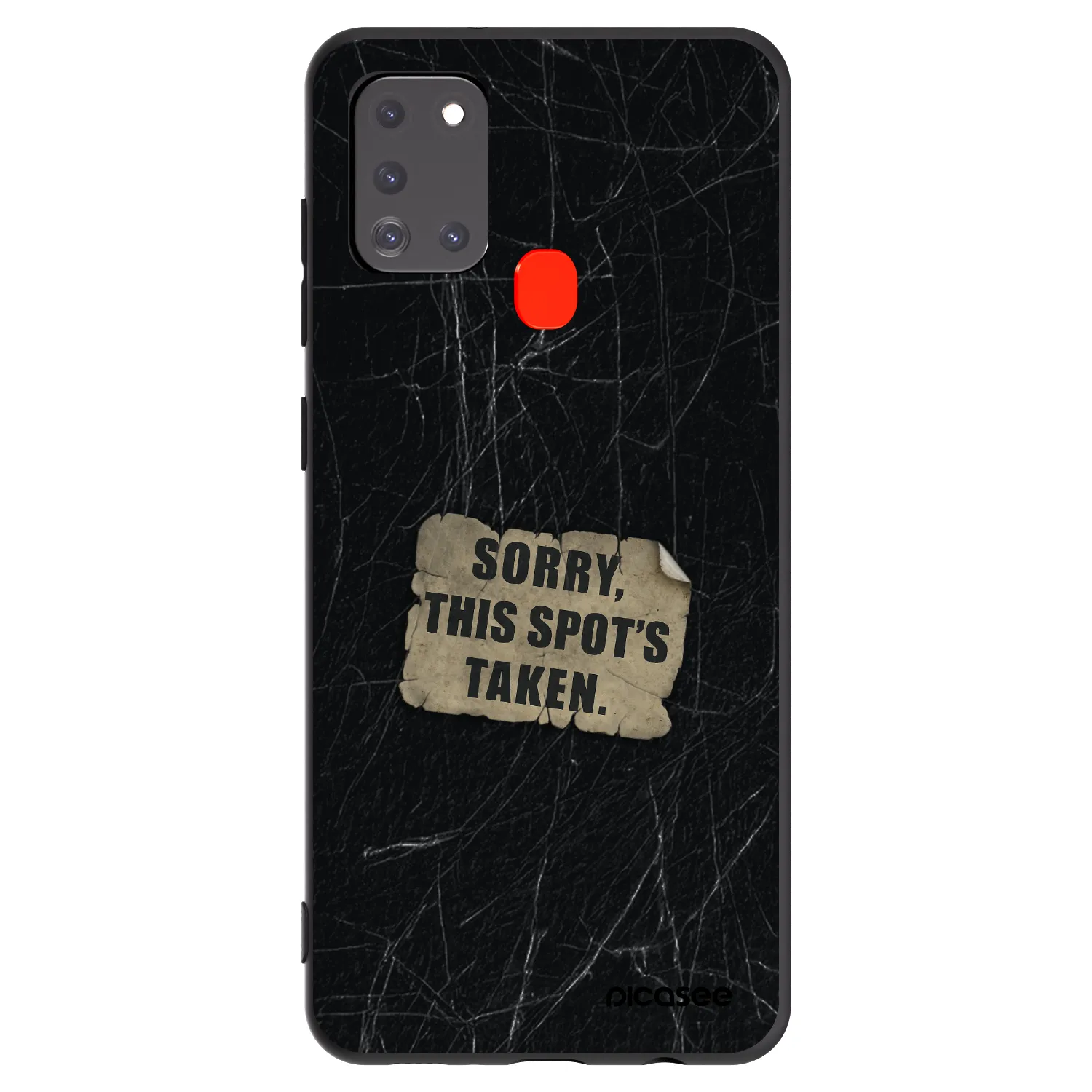 Picasee fekete szilikon tok az alábbi mobiltelefonokra Samsung Galaxy A21s - SORRY