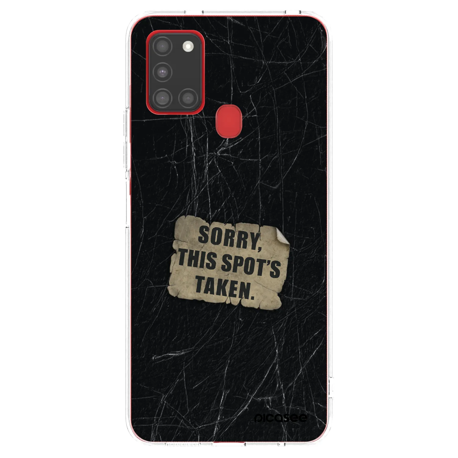 Picasee átlátszó szilikon tok az alábbi mobiltelefonokra Samsung Galaxy A21s - SORRY
