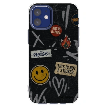 Picasee átlátszó szilikon tok az alábbi mobiltelefonokra Apple iPhone 12 mini - STICKERS x TAGS