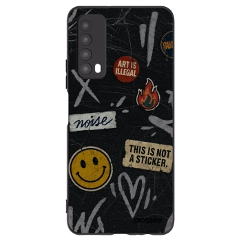 Picasee fekete szilikon tok az alábbi mobiltelefonokra Huawei P Smart 2021 - STICKERS x TAGS