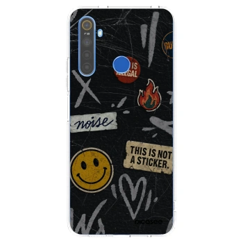 Picasee átlátszó szilikon tok az alábbi mobiltelefonokra Realme 5 - STICKERS x TAGS