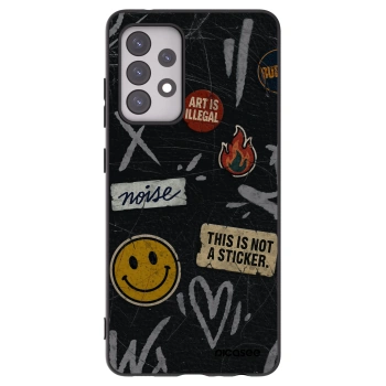 Picasee fekete szilikon tok az alábbi mobiltelefonokra Samsung Galaxy A52 5G A525F - STICKERS x TAGS