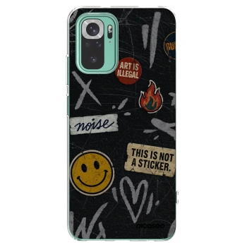Picasee átlátszó szilikon tok az alábbi mobiltelefonokra Xiaomi Redmi Note 10 Pro - STICKERS x TAGS