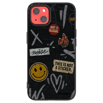 Picasee fekete szilikon tok az alábbi mobiltelefonokra Apple iPhone 13 - STICKERS x TAGS