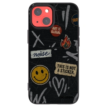 Picasee fekete szilikon tok az alábbi mobiltelefonokra Apple iPhone 13 mini - STICKERS x TAGS