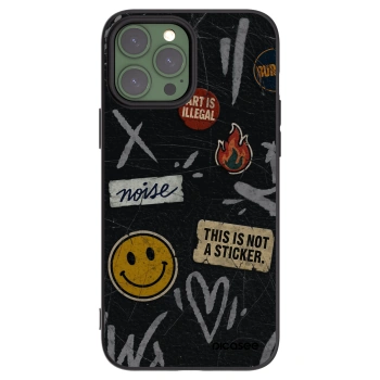 Picasee fekete szilikon tok az alábbi mobiltelefonokra Apple iPhone 13 Pro Max - STICKERS x TAGS
