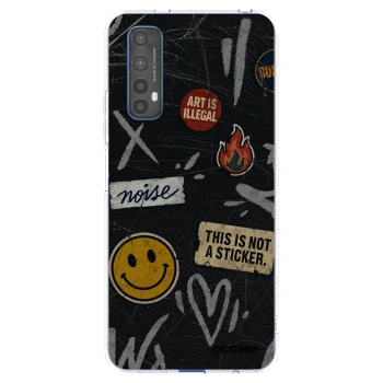 Picasee átlátszó szilikon tok az alábbi mobiltelefonokra Realme 7 - STICKERS x TAGS