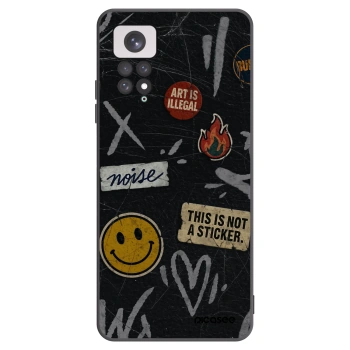 Picasee fekete szilikon tok az alábbi mobiltelefonokra Xiaomi Redmi Note 11 - STICKERS x TAGS