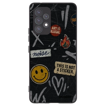Picasee fekete szilikon tok az alábbi mobiltelefonokra Samsung Galaxy A53 5G A536 - STICKERS x TAGS