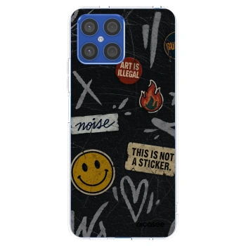 Picasee átlátszó szilikon tok az alábbi mobiltelefonokra Honor X8 4G - STICKERS x TAGS