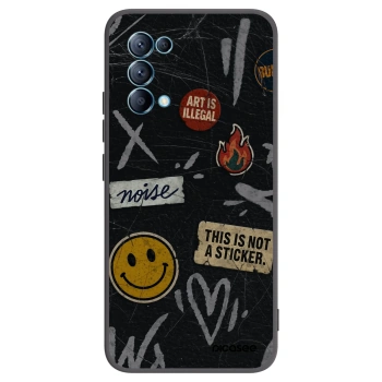 Picasee fekete szilikon tok az alábbi mobiltelefonokra OPPO Reno 5 5G - STICKERS x TAGS