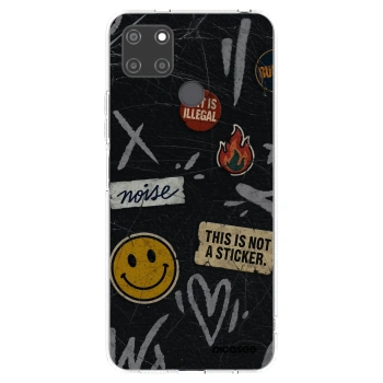 Picasee átlátszó szilikon tok az alábbi mobiltelefonokra Realme C21Y - STICKERS x TAGS