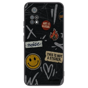 Picasee fekete szilikon tok az alábbi mobiltelefonokra Xiaomi Poco M4 Pro - STICKERS x TAGS