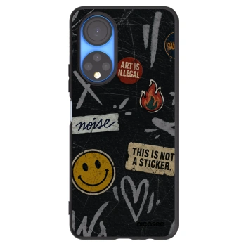 Picasee fekete szilikon tok az alábbi mobiltelefonokra Honor X7 - STICKERS x TAGS