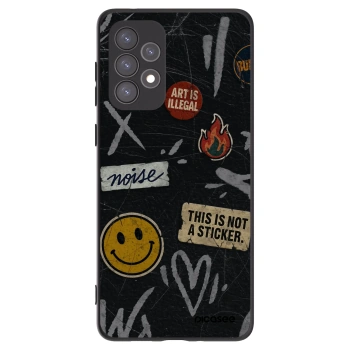 Picasee fekete szilikon tok az alábbi mobiltelefonokra Samsung Galaxy A73 5G - STICKERS x TAGS