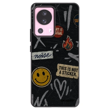 Picasee fekete szilikon tok az alábbi mobiltelefonokra Xiaomi 13 Lite - STICKERS x TAGS