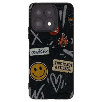 Picasee fekete szilikon tok az alábbi mobiltelefonokra Honor X8a - STICKERS x TAGS