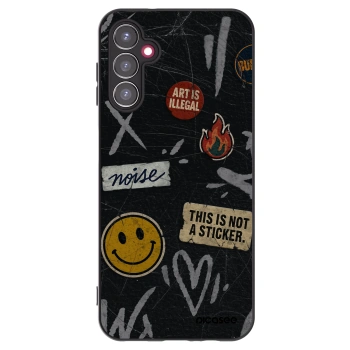 Picasee fekete szilikon tok az alábbi mobiltelefonokra Samsung Galaxy A14 4G A145R - STICKERS x TAGS