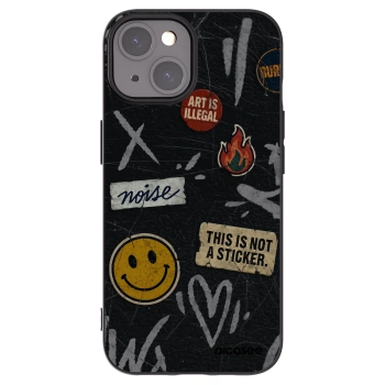 Picasee fekete szilikon tok az alábbi mobiltelefonokra Apple iPhone 15 - STICKERS x TAGS