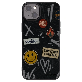 Picasee fekete szilikon tok az alábbi mobiltelefonokra Apple iPhone 15 Plus - STICKERS x TAGS