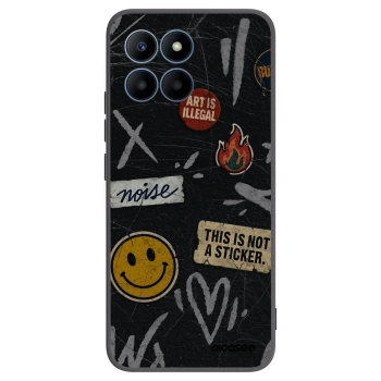 Picasee fekete szilikon tok az alábbi mobiltelefonokra Honor 70 Lite - STICKERS x TAGS