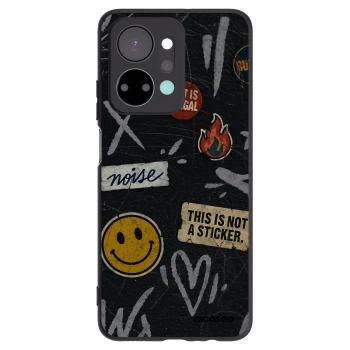 Picasee fekete szilikon tok az alábbi mobiltelefonokra Honor X7a - STICKERS x TAGS