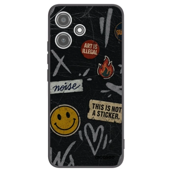 Picasee fekete szilikon tok az alábbi mobiltelefonokra Xiaomi Redmi 12 5G - STICKERS x TAGS