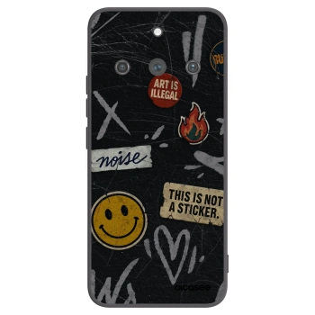Picasee fekete szilikon tok az alábbi mobiltelefonokra Realme 11 Pro+ - STICKERS x TAGS