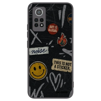 Picasee fekete szilikon tok az alábbi mobiltelefonokra Xiaomi Redmi Note 12 Pro 4G - STICKERS x TAGS