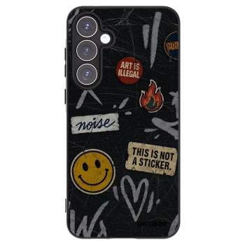 Picasee fekete szilikon tok az alábbi mobiltelefonokra Samsung Galaxy A55 5G A556B - STICKERS x TAGS
