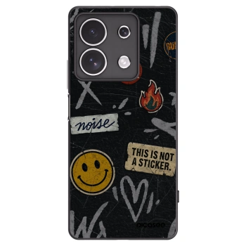 Picasee fekete szilikon tok az alábbi mobiltelefonokra Xiaomi Redmi Note 13 4G - STICKERS x TAGS