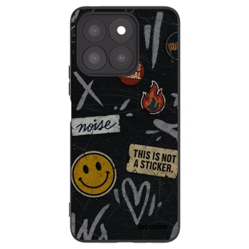 Picasee fekete szilikon tok az alábbi mobiltelefonokra Honor X8b - STICKERS x TAGS