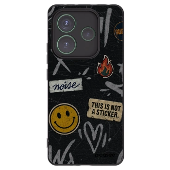 Picasee fekete szilikon tok az alábbi mobiltelefonokra Xiaomi Redmi Note 14 5G - STICKERS x TAGS