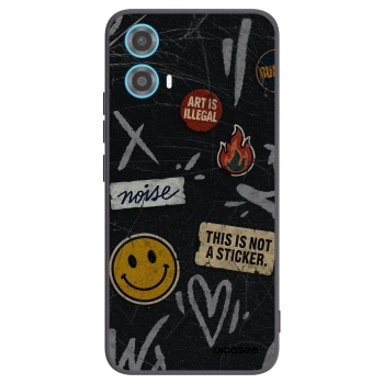 Picasee fekete szilikon tok az alábbi mobiltelefonokra Motorola Moto G34 5G - STICKERS x TAGS