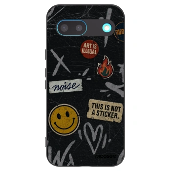 Picasee fekete szilikon tok az alábbi mobiltelefonokra Google Pixel 8 - STICKERS x TAGS