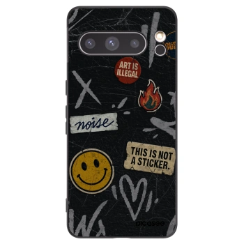 Picasee fekete szilikon tok az alábbi mobiltelefonokra Google Pixel 8 Pro - STICKERS x TAGS
