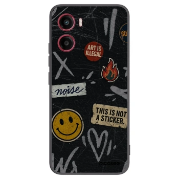 Picasee fekete szilikon tok az alábbi mobiltelefonokra Motorola Moto G05 - STICKERS x TAGS