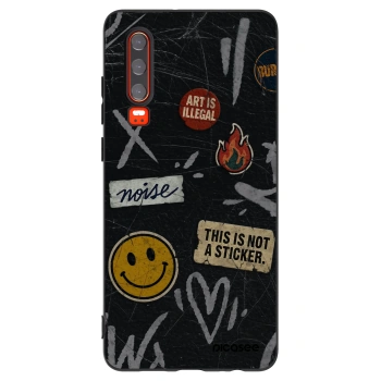 Picasee fekete szilikon tok az alábbi mobiltelefonokra Huawei P30 - STICKERS x TAGS
